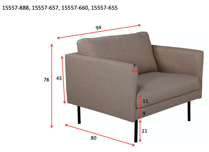 Zoom Sessel in Grau präsentiert im Onlineshop von KAQTU Design AG. Sessel mit Armlehnen ist von Venture Home