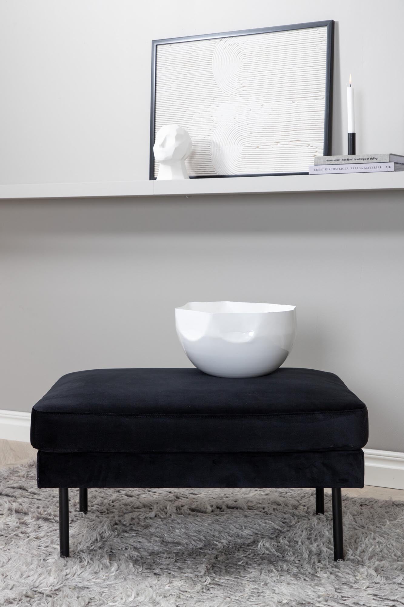 Zoom Ottoman / Pouf in Schwarz präsentiert im Onlineshop von KAQTU Design AG. Ottoman ist von Venture Home