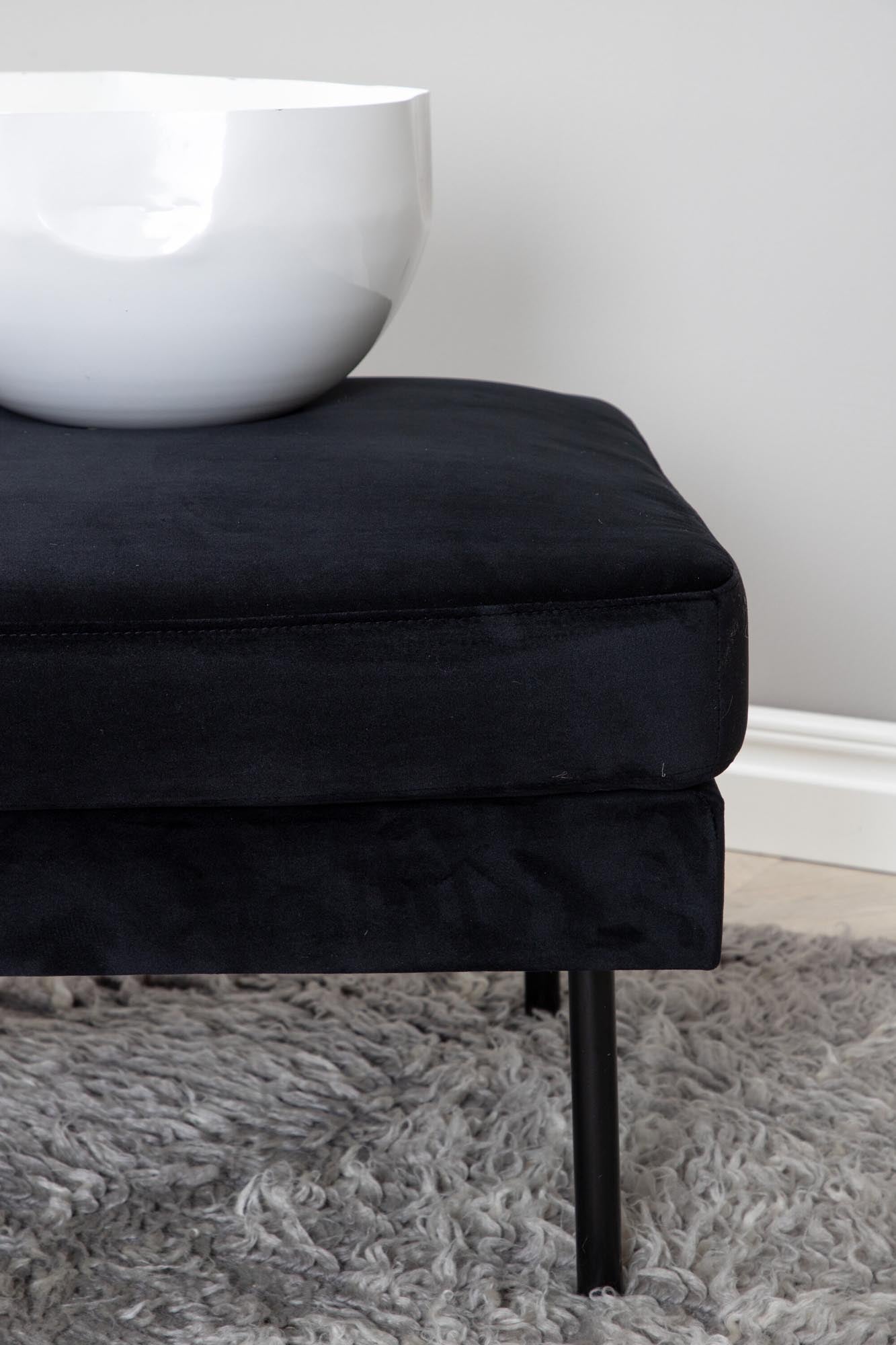 Zoom Ottoman / Pouf in Schwarz präsentiert im Onlineshop von KAQTU Design AG. Ottoman ist von Venture Home