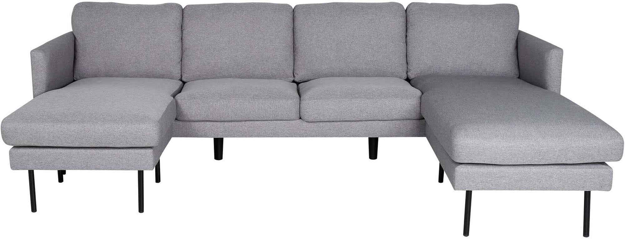 Zoom U-Sofa in Grau präsentiert im Onlineshop von KAQTU Design AG. L-Sofa rechts ist von Venture Home