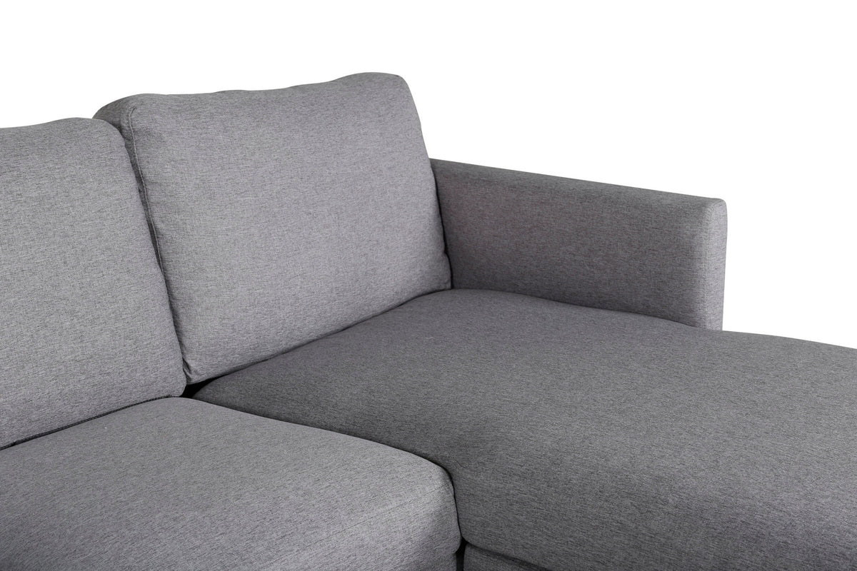 Zoom U-Sofa in Grau präsentiert im Onlineshop von KAQTU Design AG. L-Sofa rechts ist von Venture Home