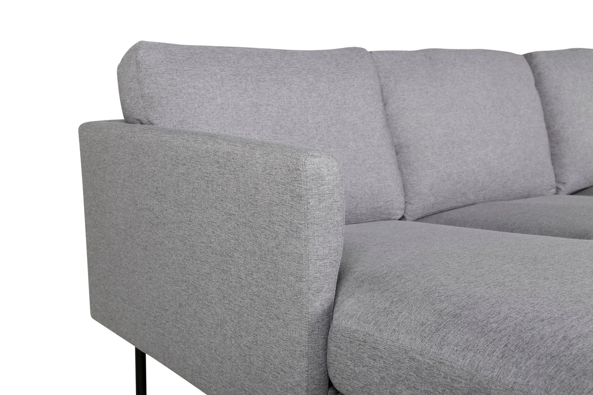 Zoom U-Sofa in Grau präsentiert im Onlineshop von KAQTU Design AG. L-Sofa rechts ist von Venture Home