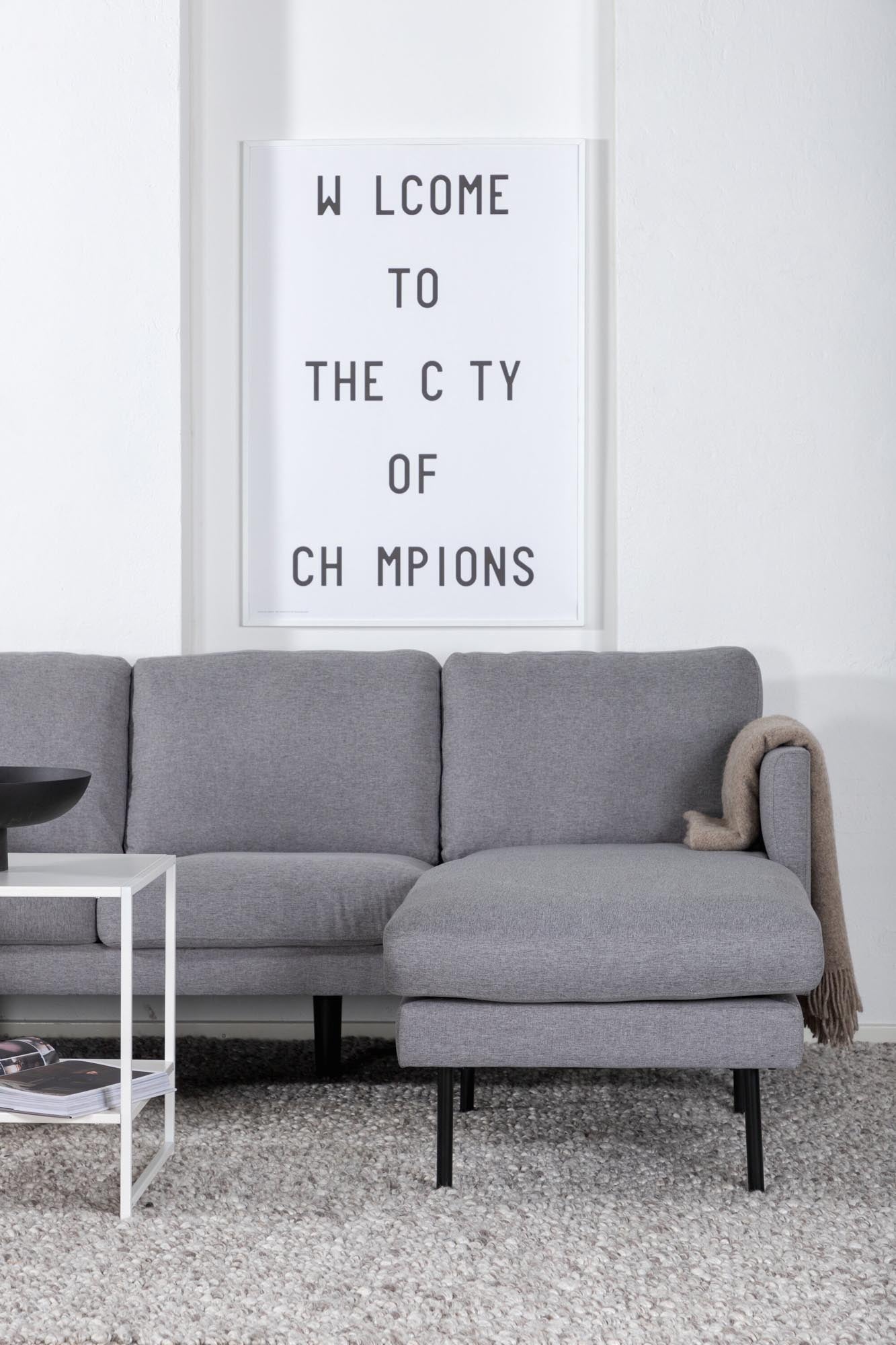 Zoom U-Sofa in Grau präsentiert im Onlineshop von KAQTU Design AG. L-Sofa rechts ist von Venture Home