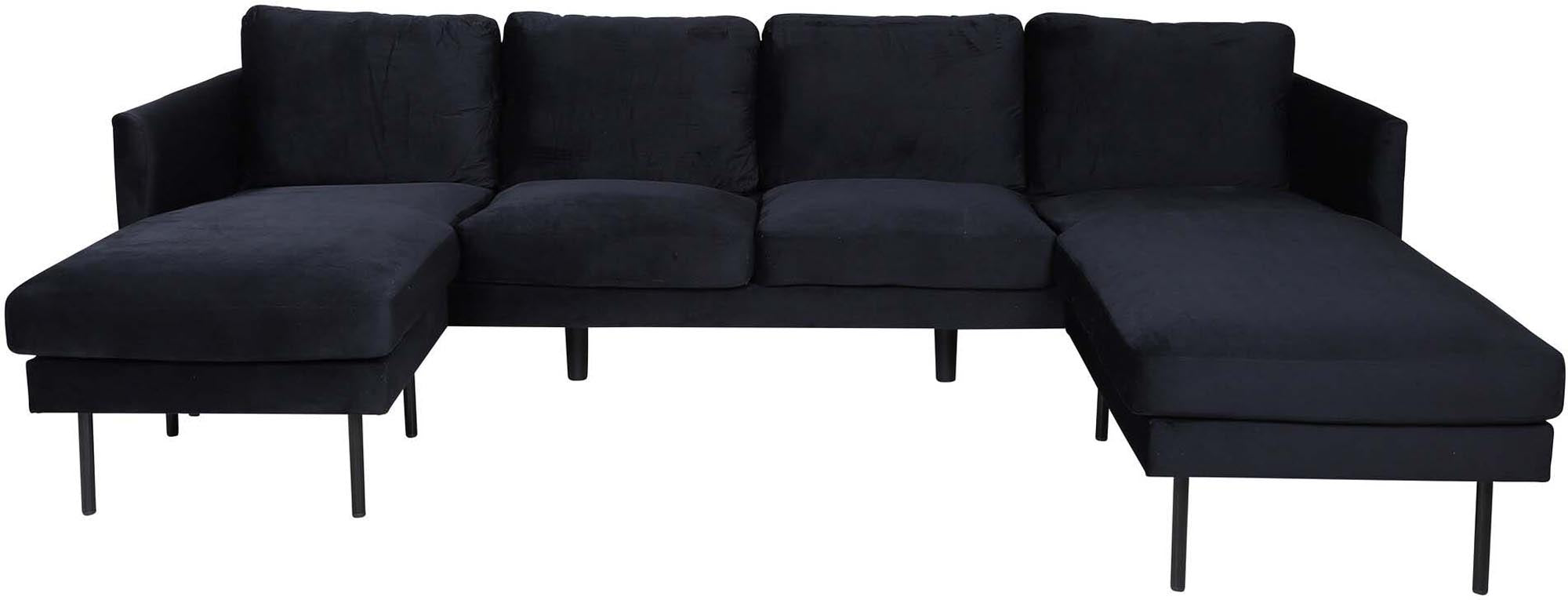 Zoom U-Sofa in Schwarz präsentiert im Onlineshop von KAQTU Design AG. L-Sofa rechts ist von Venture Home