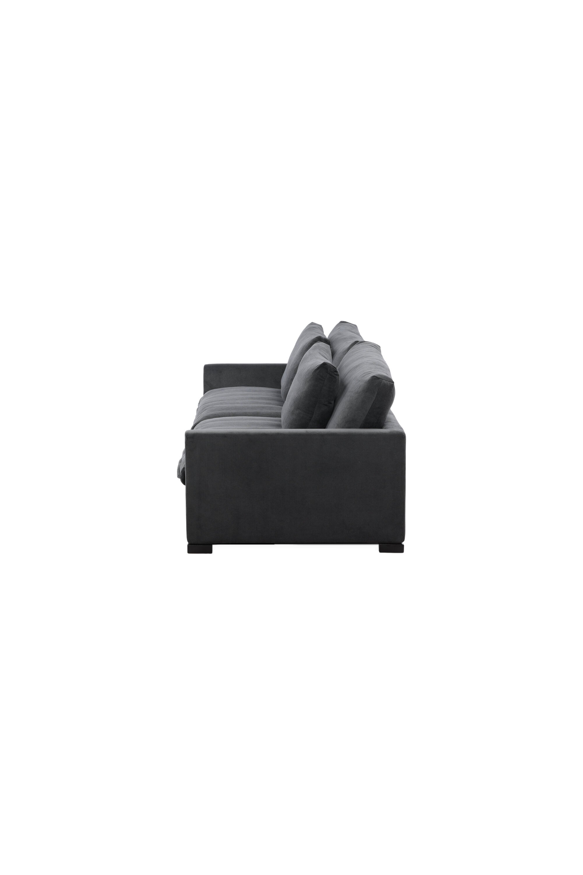 Durham Sofa in Dunkelgrau präsentiert im Onlineshop von KAQTU Design AG. 3er Sofa ist von Venture Home