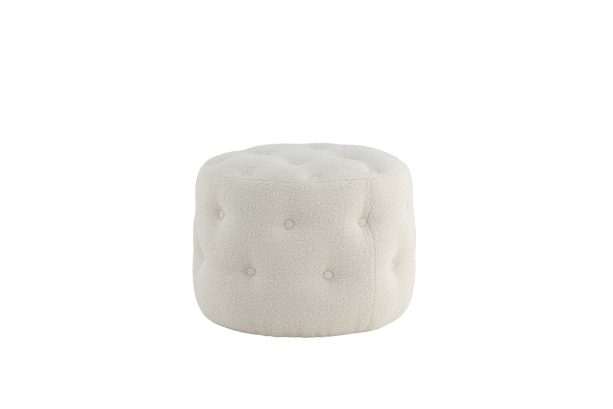 Benjamin Ottoman / Pouf in Weiss präsentiert im Onlineshop von KAQTU Design AG. Pouf ist von Venture Home