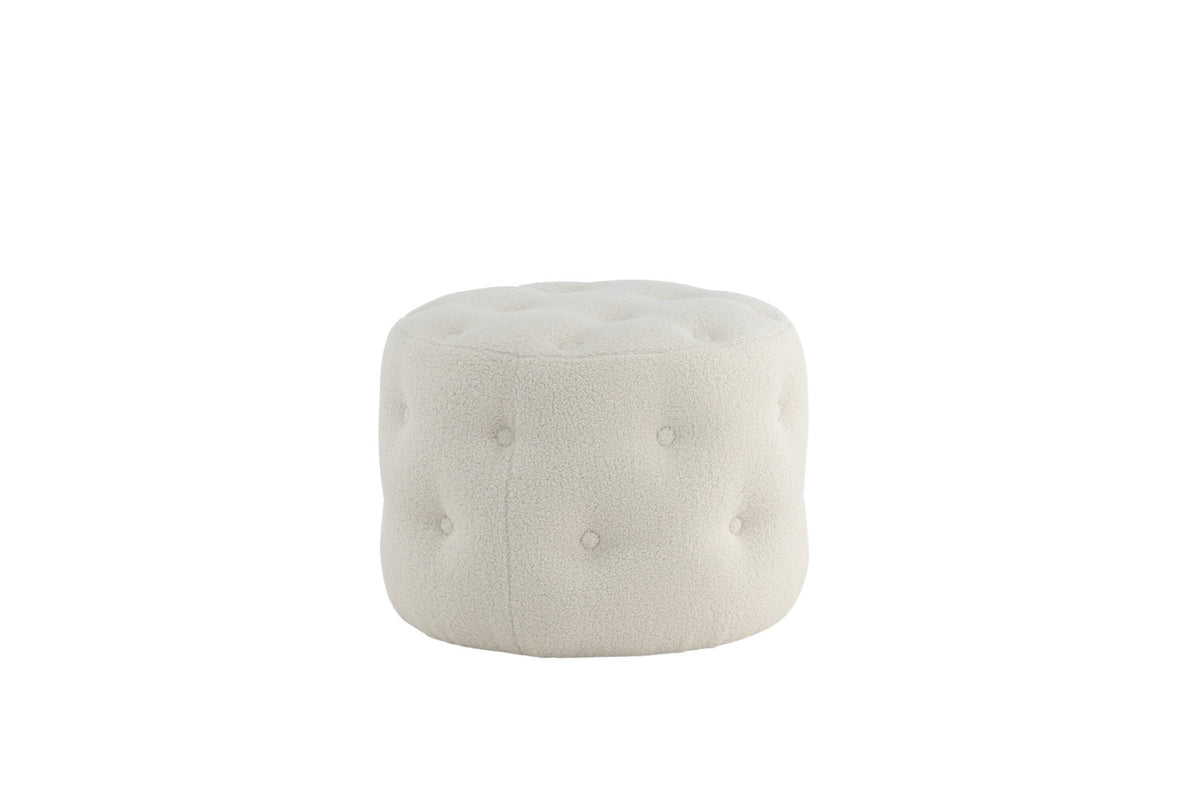 Benjamin Ottoman / Pouf in Weiss präsentiert im Onlineshop von KAQTU Design AG. Pouf ist von Venture Home