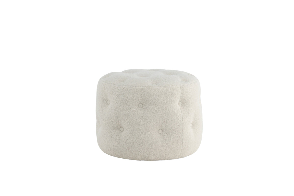 Benjamin Ottoman / Pouf in Weiss präsentiert im Onlineshop von KAQTU Design AG. Pouf ist von Venture Home