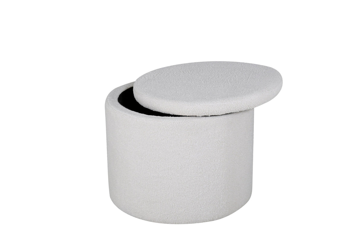 Dunken Ottoman / Pouf in Weiss präsentiert im Onlineshop von KAQTU Design AG. Pouf ist von Venture Home