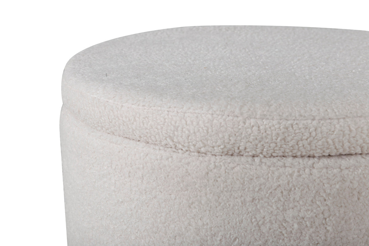 Dunken Ottoman / Pouf in Weiss präsentiert im Onlineshop von KAQTU Design AG. Pouf ist von Venture Home
