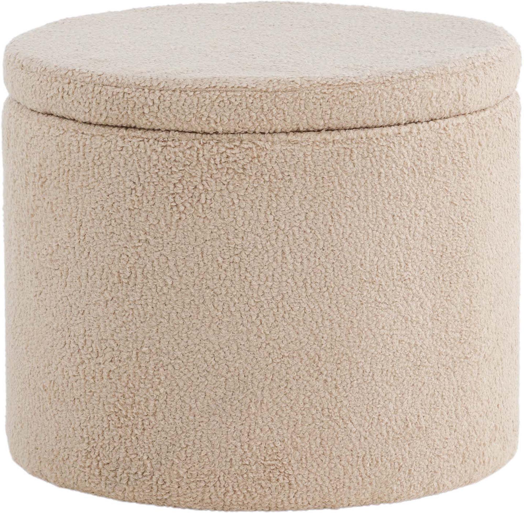 Vielseitiger Dunken Pouf in modernem Teddystoff, ideal für stilvolle Akzente und praktische Aufbewahrung in jedem Raum.