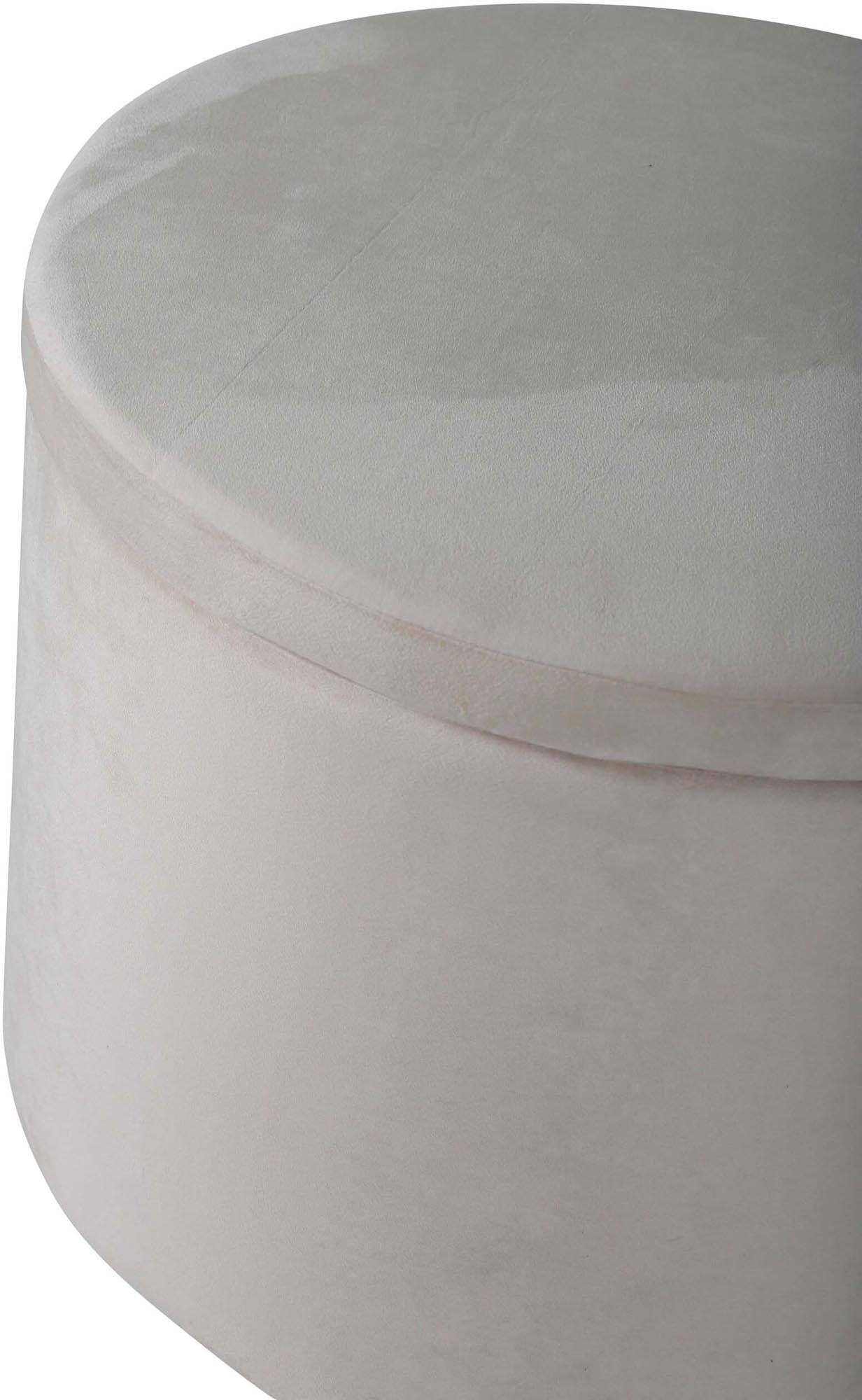 Stilvoller Dunken Pouf von Venture Home aus weichem Teddystoff, ideal für jeden Raum und bietet praktischen Stauraum sowie eleganten Komfort.