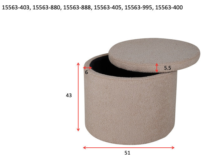 Dunken Ottoman / Pouf in Schwarz präsentiert im Onlineshop von KAQTU Design AG. Pouf ist von Venture Home