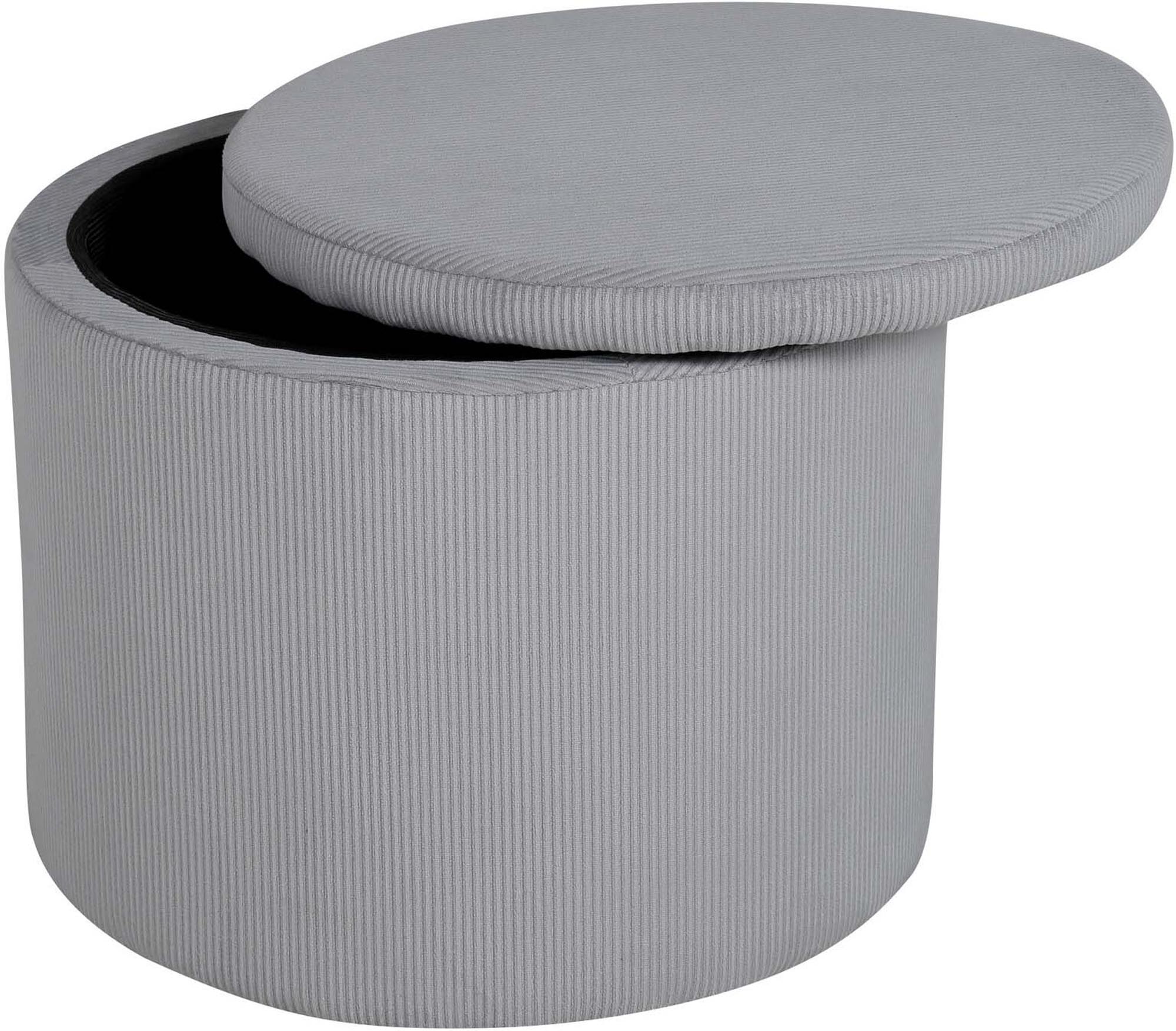 Dunken Ottoman von Venture Home: Stilvoller Pouf aus Teddystoff, ideal für jeden Raum. Praktisch mit Stauraum und eleganter Ausstrahlung.