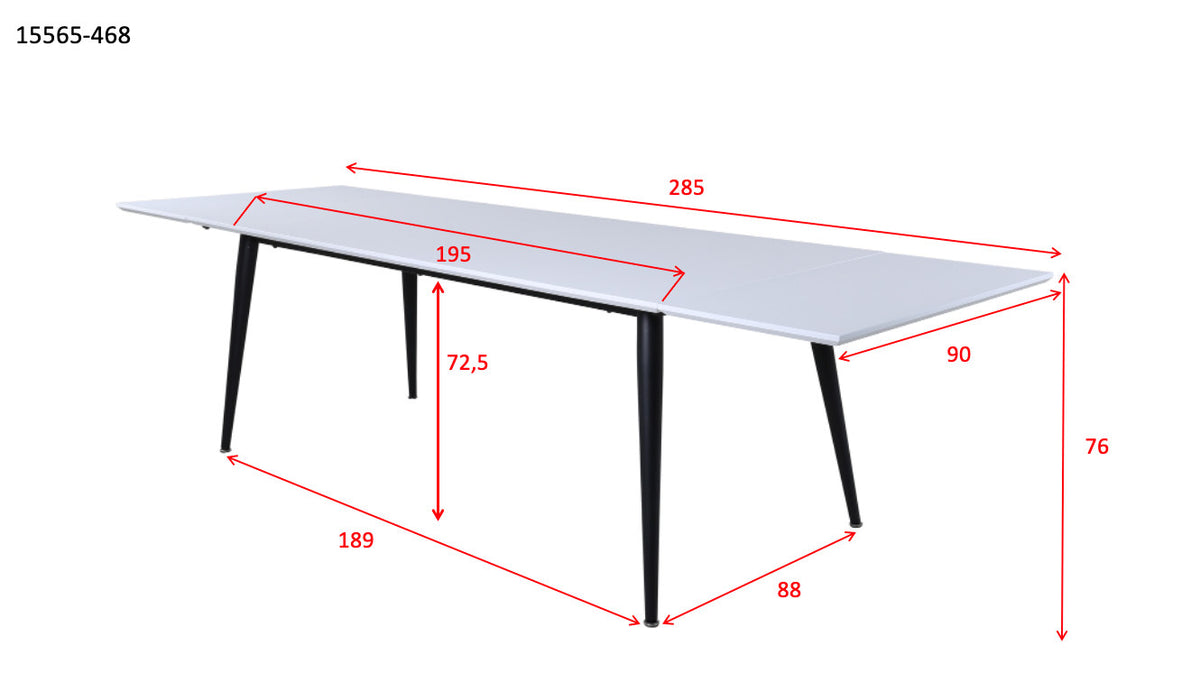 Jimmy Tisch in Weiss präsentiert im Onlineshop von KAQTU Design AG. Esstisch ist von Venture Home