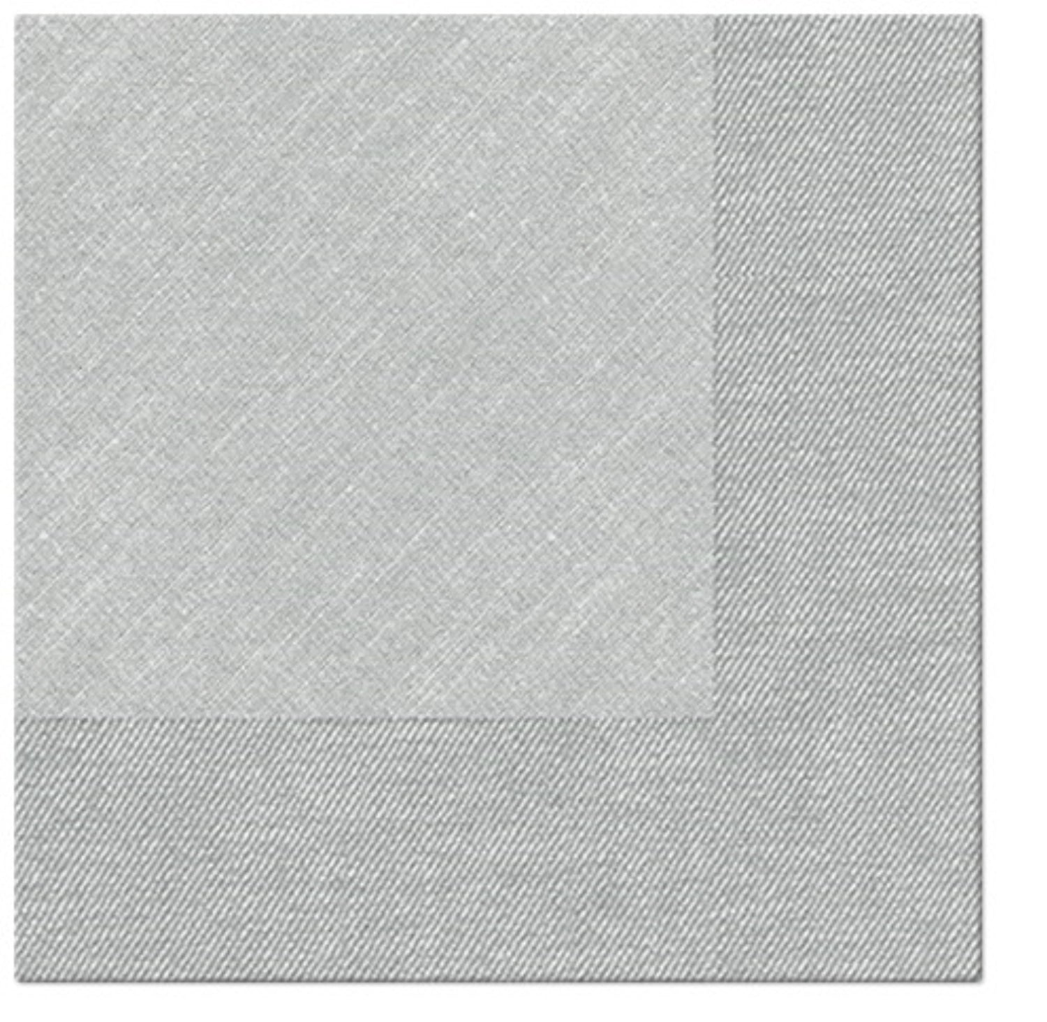 Servietten Dinner 50x Bamberg grau, 40x40cm in Silber präsentiert im Onlineshop von KAQTU Design AG. Servietten ist von PAW