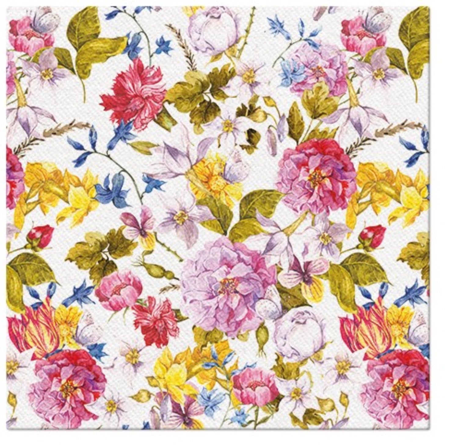 Servietten Dinner 50x Herbal Roses, 40x40cm in Mehrfarbig präsentiert im Onlineshop von KAQTU Design AG. Servietten ist von PAW