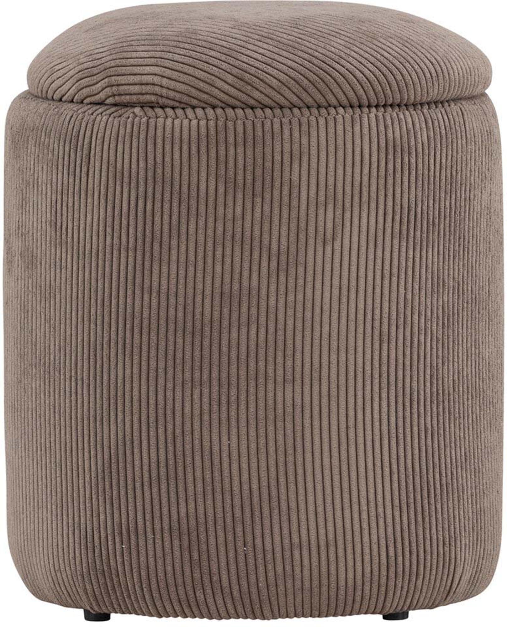 Stilvoller Limpen Pouf von Venture Home aus hochwertigem Leinen, ideal für jeden Raum und bietet praktischen Stauraum.