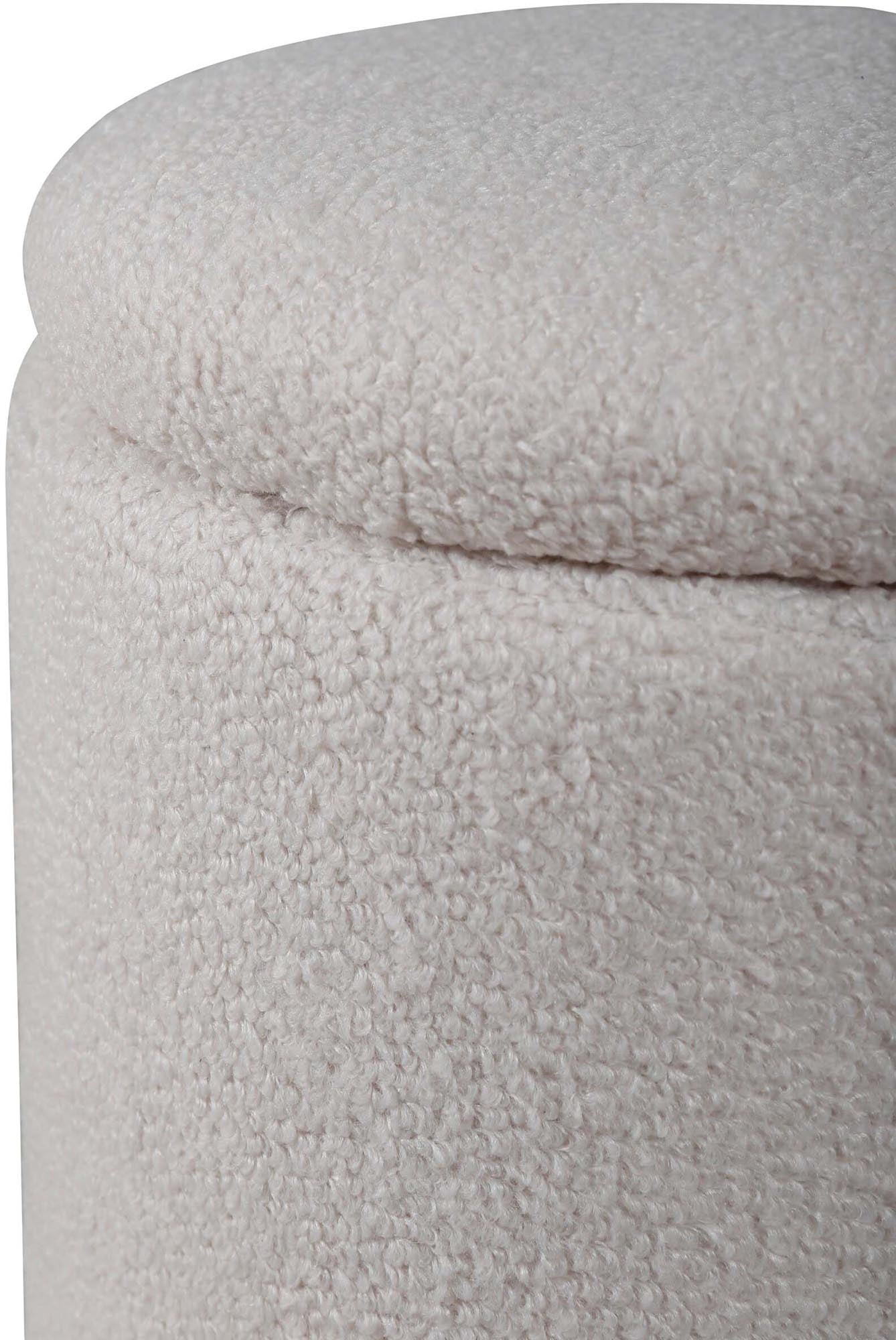 Limpen Ottoman / Pouf in Weiss präsentiert im Onlineshop von KAQTU Design AG. Pouf ist von Venture Home