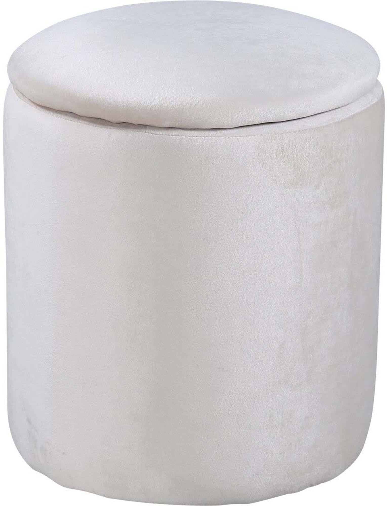 Limpen Ottoman / Pouf in Weiss präsentiert im Onlineshop von KAQTU Design AG. Pouf ist von Venture Home