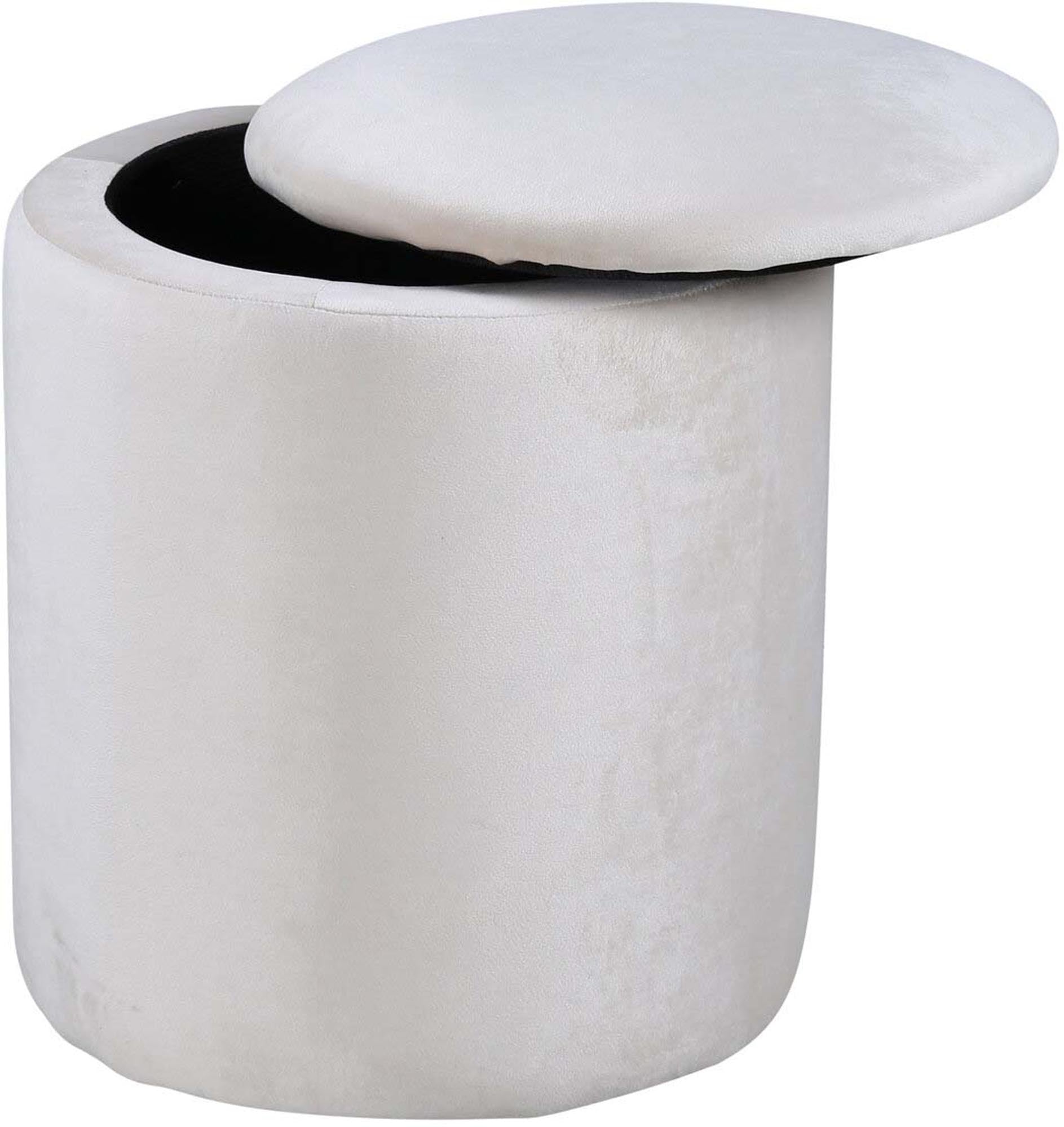 Limpen Ottoman / Pouf in Weiss präsentiert im Onlineshop von KAQTU Design AG. Pouf ist von Venture Home
