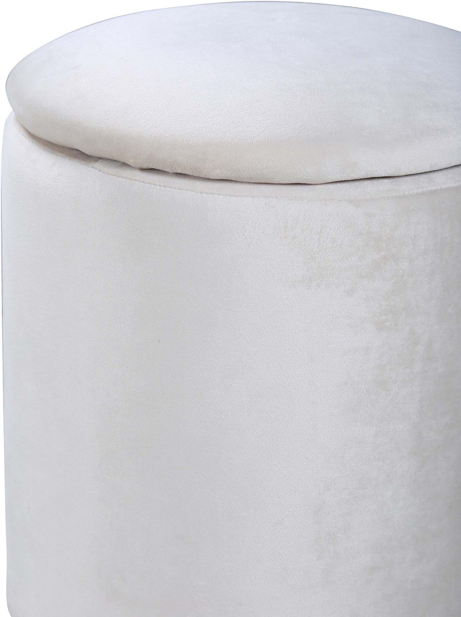 Limpen Ottoman / Pouf in Weiss präsentiert im Onlineshop von KAQTU Design AG. Pouf ist von Venture Home