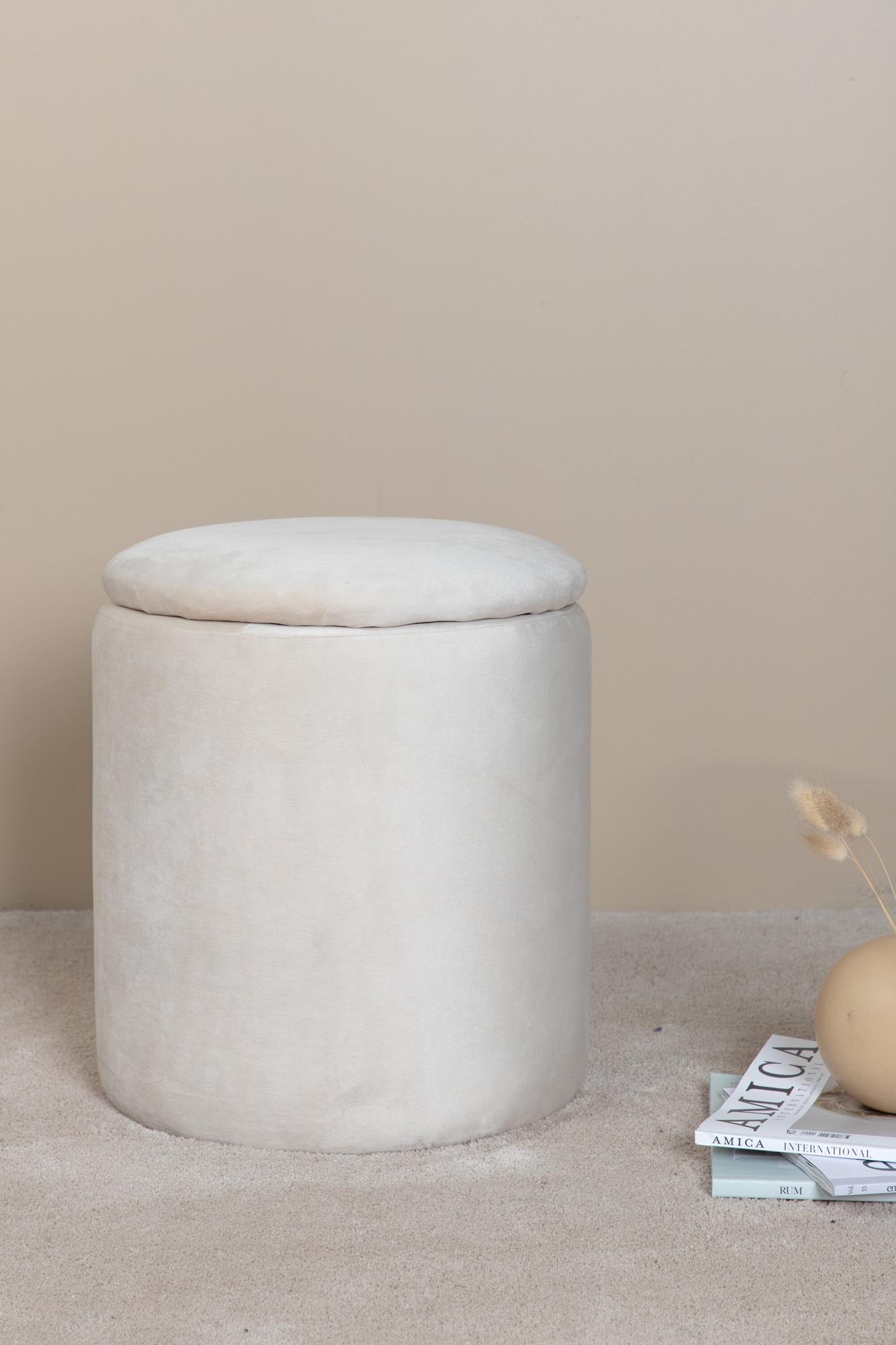 Limpen Ottoman / Pouf in Weiss präsentiert im Onlineshop von KAQTU Design AG. Pouf ist von Venture Home