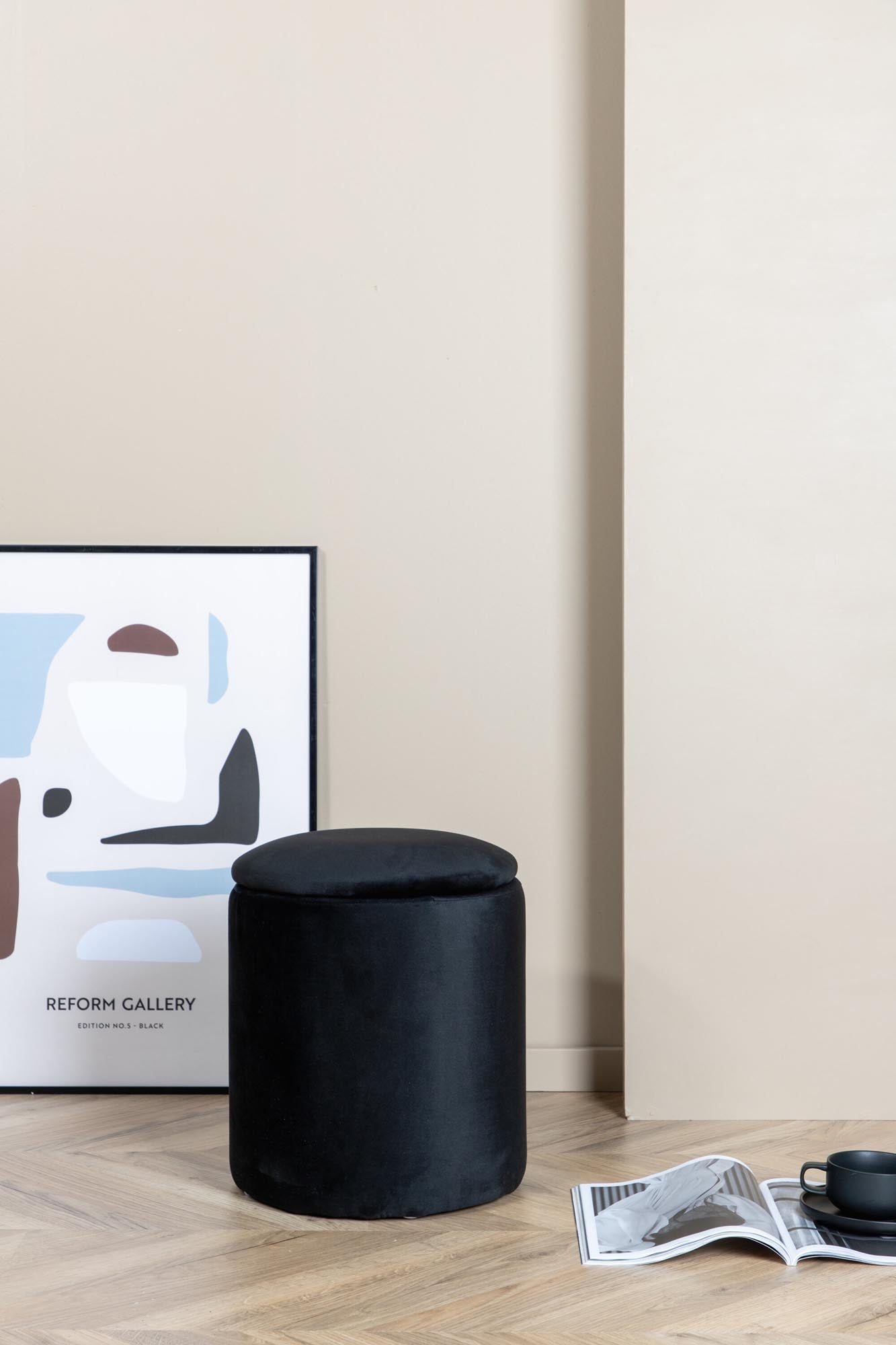 Limpen Ottoman / Pouf in Schwarz präsentiert im Onlineshop von KAQTU Design AG. Pouf ist von Venture Home