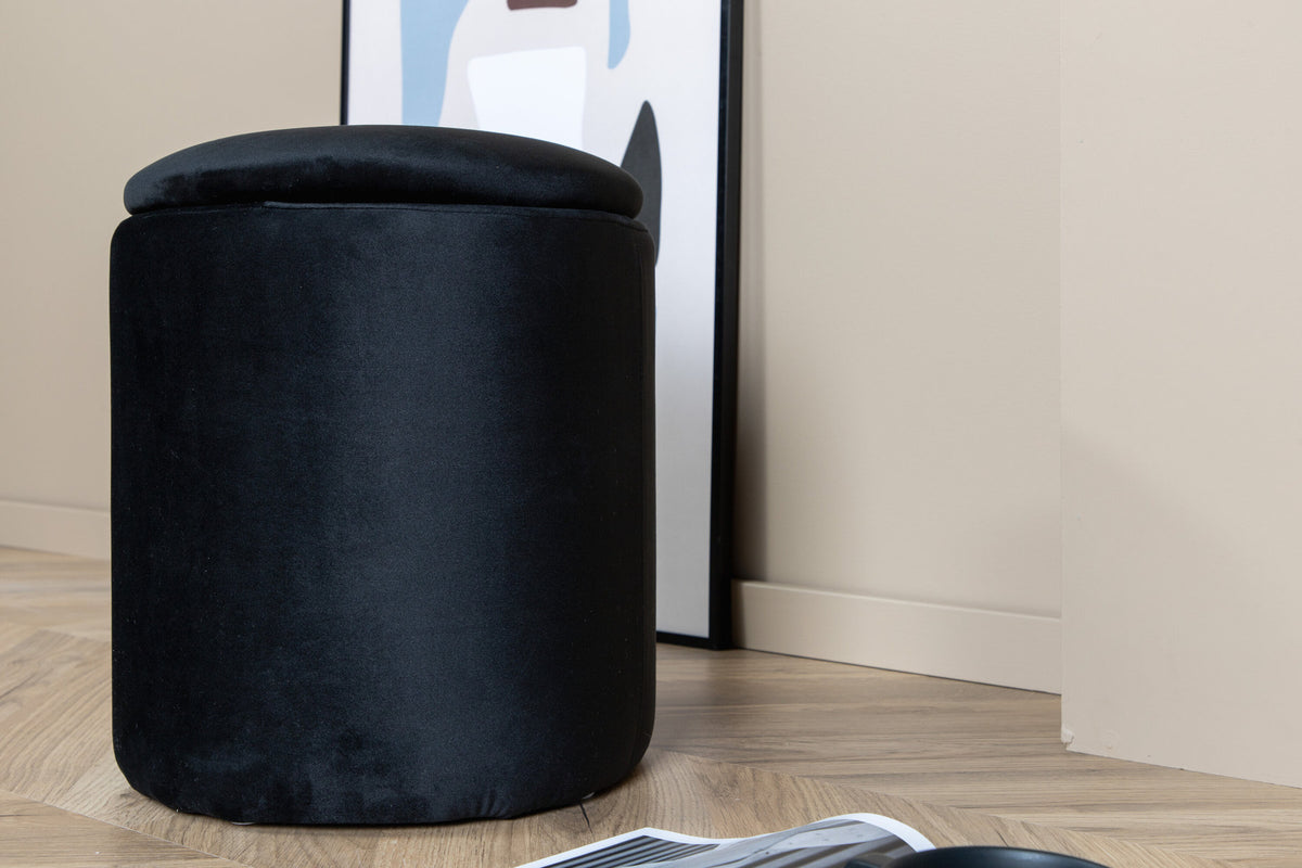 Limpen Ottoman / Pouf in Schwarz präsentiert im Onlineshop von KAQTU Design AG. Pouf ist von Venture Home