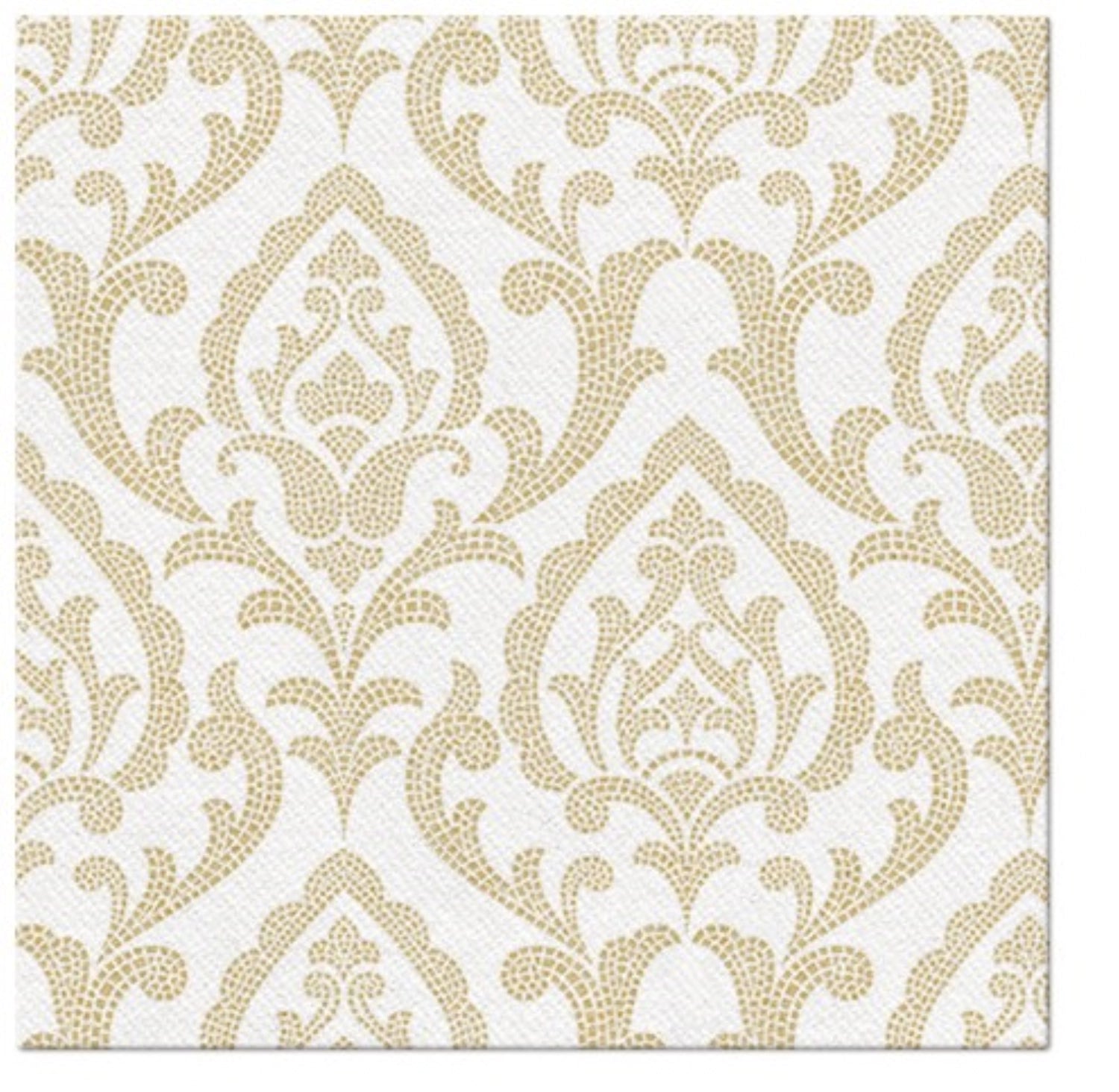 Servietten Dinner 50x Portuguese TILESgold, 40x40cm in Gold präsentiert im Onlineshop von KAQTU Design AG. Servietten ist von PAW