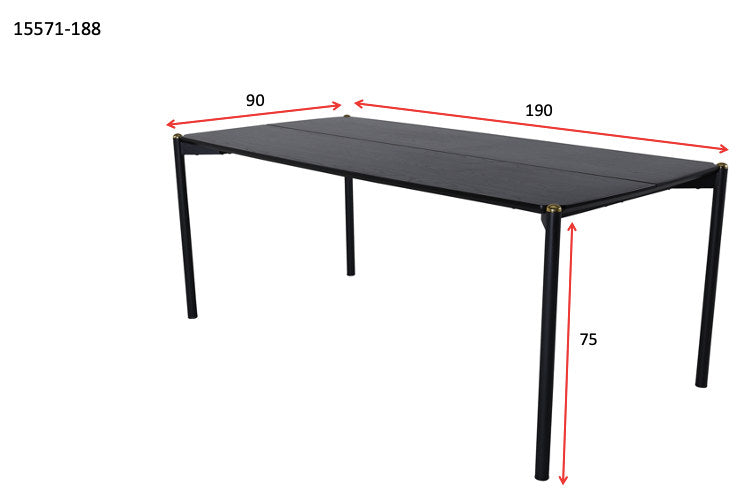 Pelle Esstisch in Schwarz präsentiert im Onlineshop von KAQTU Design AG. Esstisch ist von Venture Home