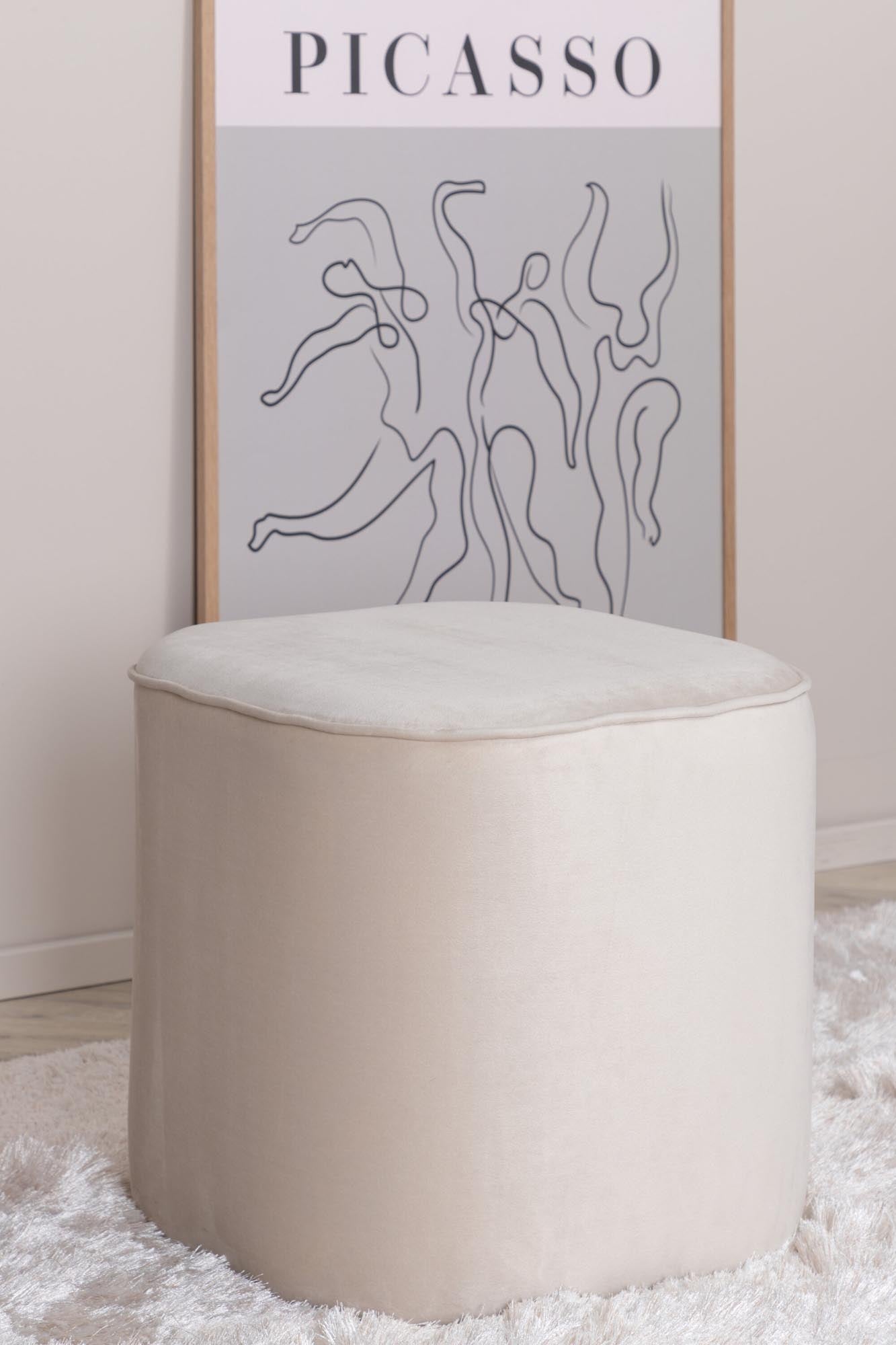 Piff Ottoman / Pouf in Weiss präsentiert im Onlineshop von KAQTU Design AG. Pouf ist von Venture Home