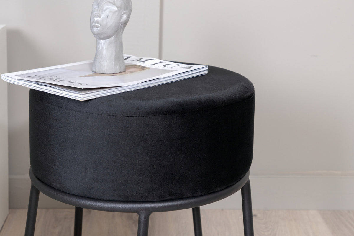 Petra Ottoman / Pouf in Schwarz präsentiert im Onlineshop von KAQTU Design AG. Pouf ist von Venture Home