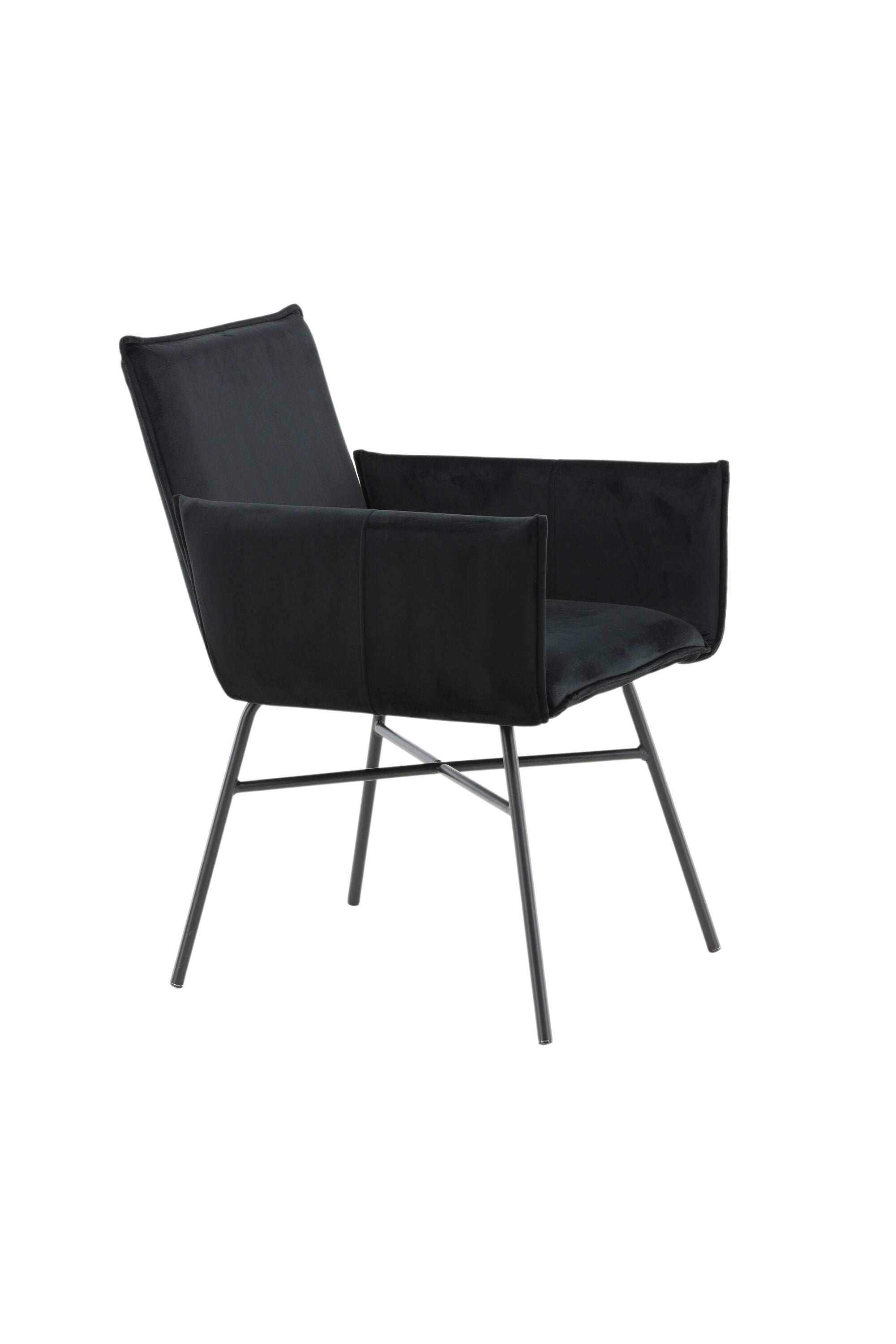 Petra Stuhl in Schwarz präsentiert im Onlineshop von KAQTU Design AG. Stuhl mit Armlehne ist von Venture Home