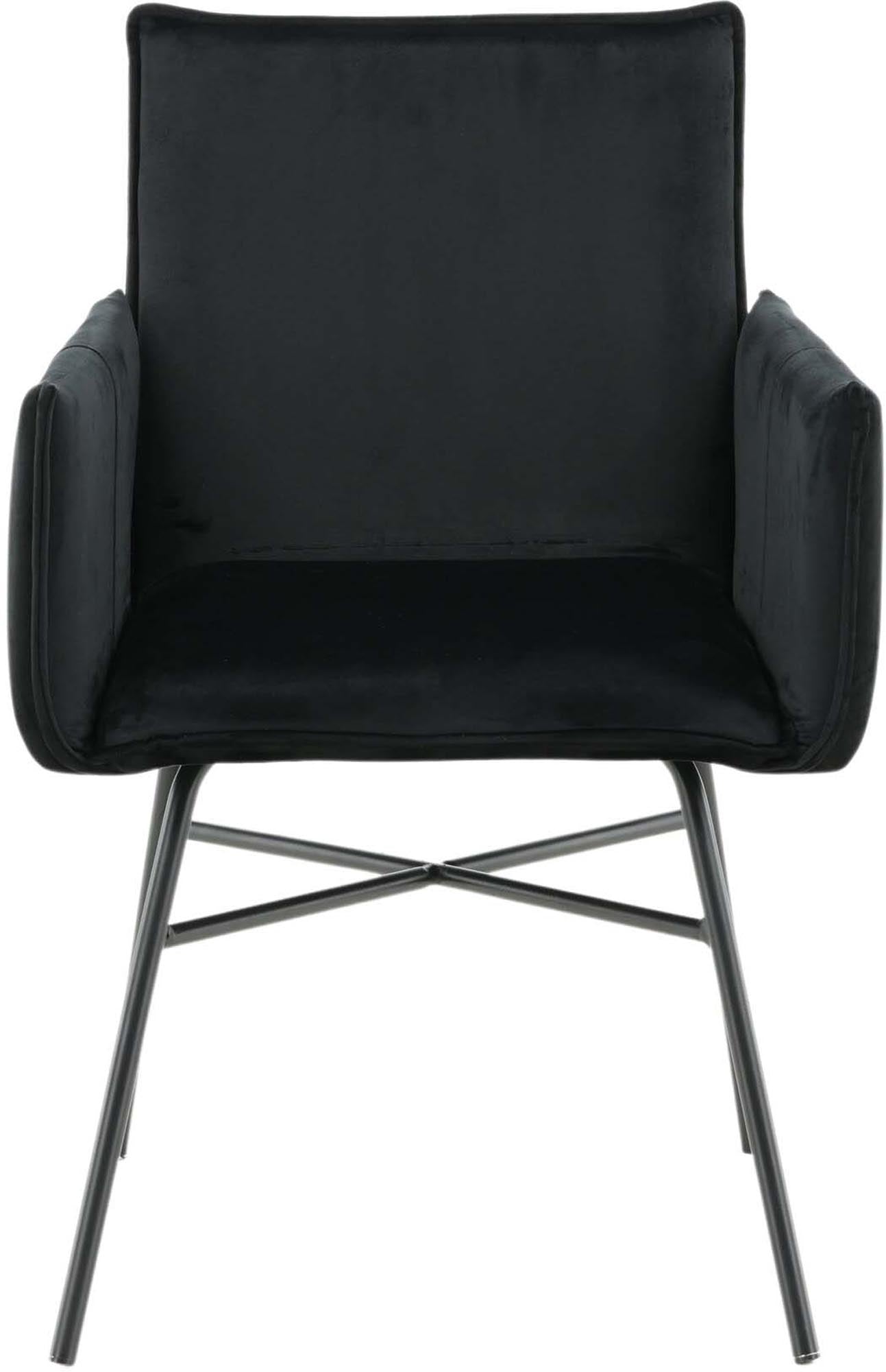 Petra Stuhl in Schwarz präsentiert im Onlineshop von KAQTU Design AG. Stuhl mit Armlehne ist von Venture Home