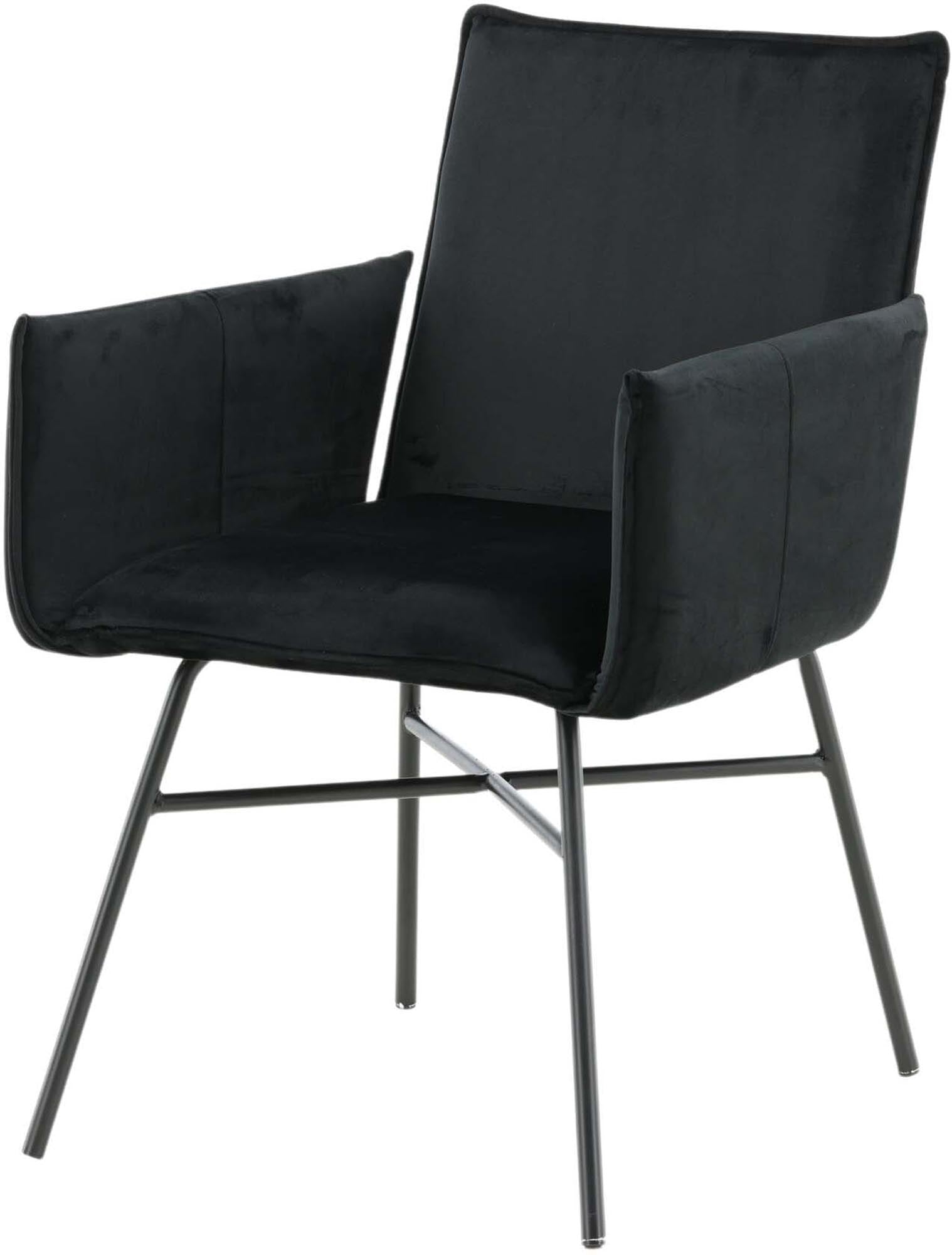 Petra Stuhl in Schwarz präsentiert im Onlineshop von KAQTU Design AG. Stuhl mit Armlehne ist von Venture Home