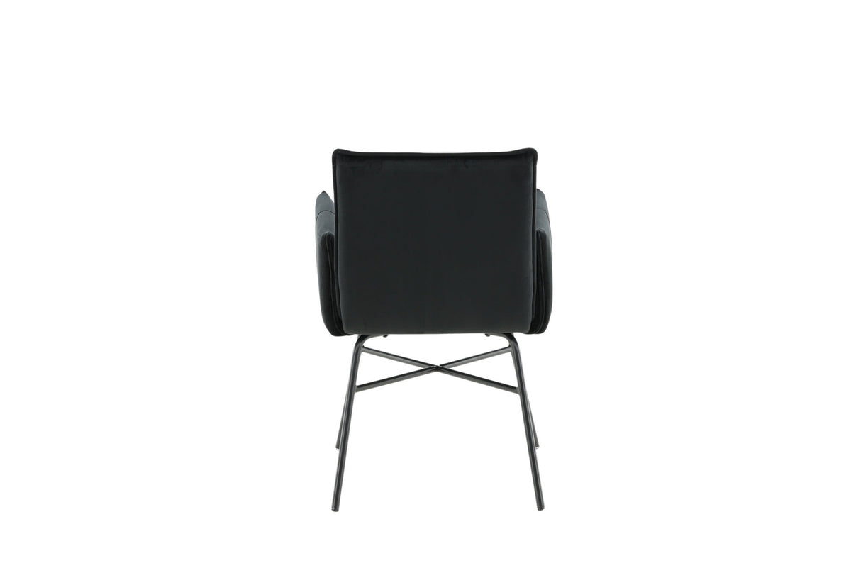 Petra Stuhl in Schwarz präsentiert im Onlineshop von KAQTU Design AG. Stuhl mit Armlehne ist von Venture Home