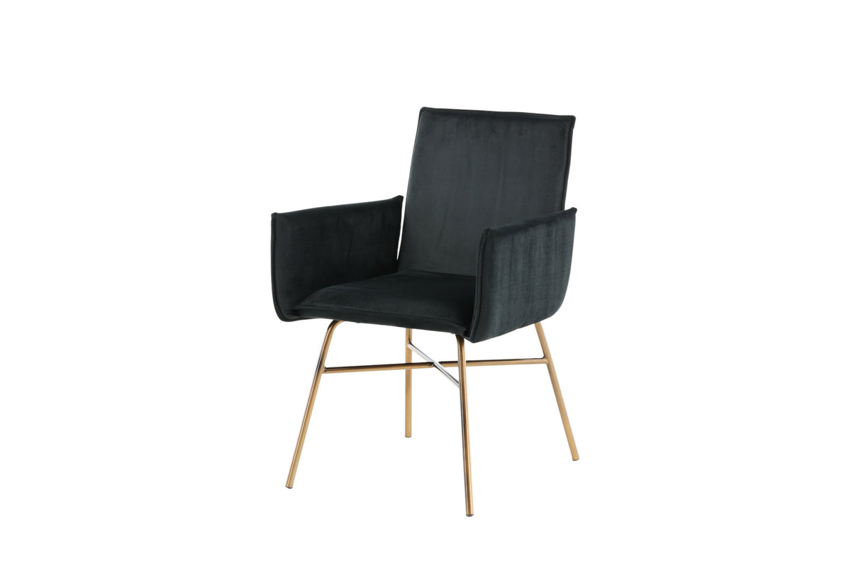 Petra Stuhl in Schwarz / Kupfer präsentiert im Onlineshop von KAQTU Design AG. Stuhl mit Armlehne ist von Venture Home
