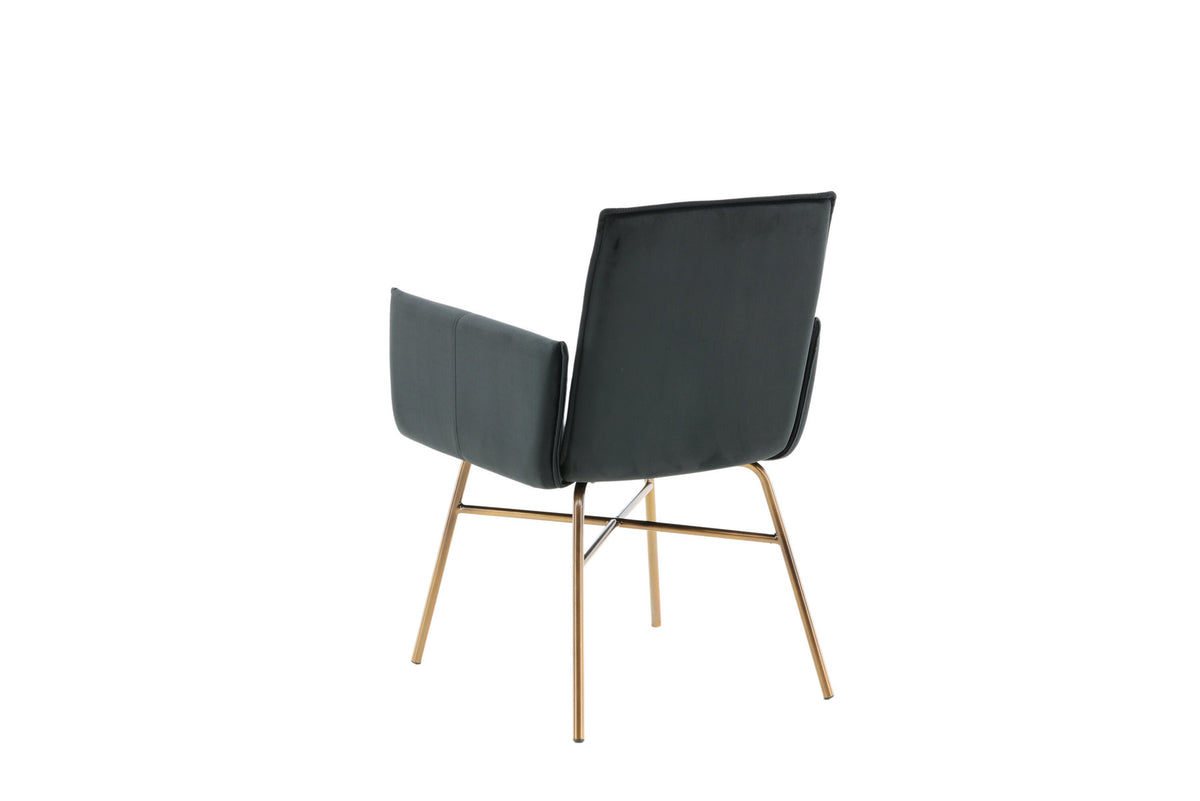 Petra Stuhl in Schwarz / Kupfer präsentiert im Onlineshop von KAQTU Design AG. Stuhl mit Armlehne ist von Venture Home