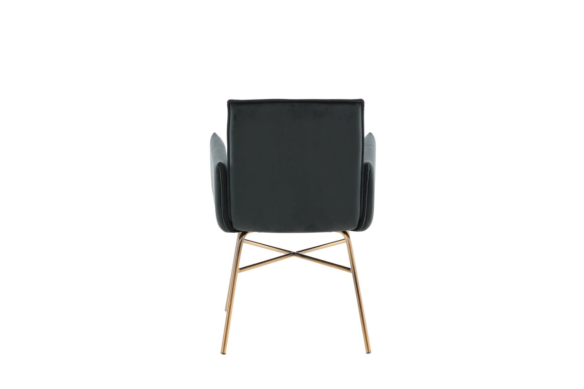 Petra Stuhl in Schwarz / Kupfer präsentiert im Onlineshop von KAQTU Design AG. Stuhl mit Armlehne ist von Venture Home