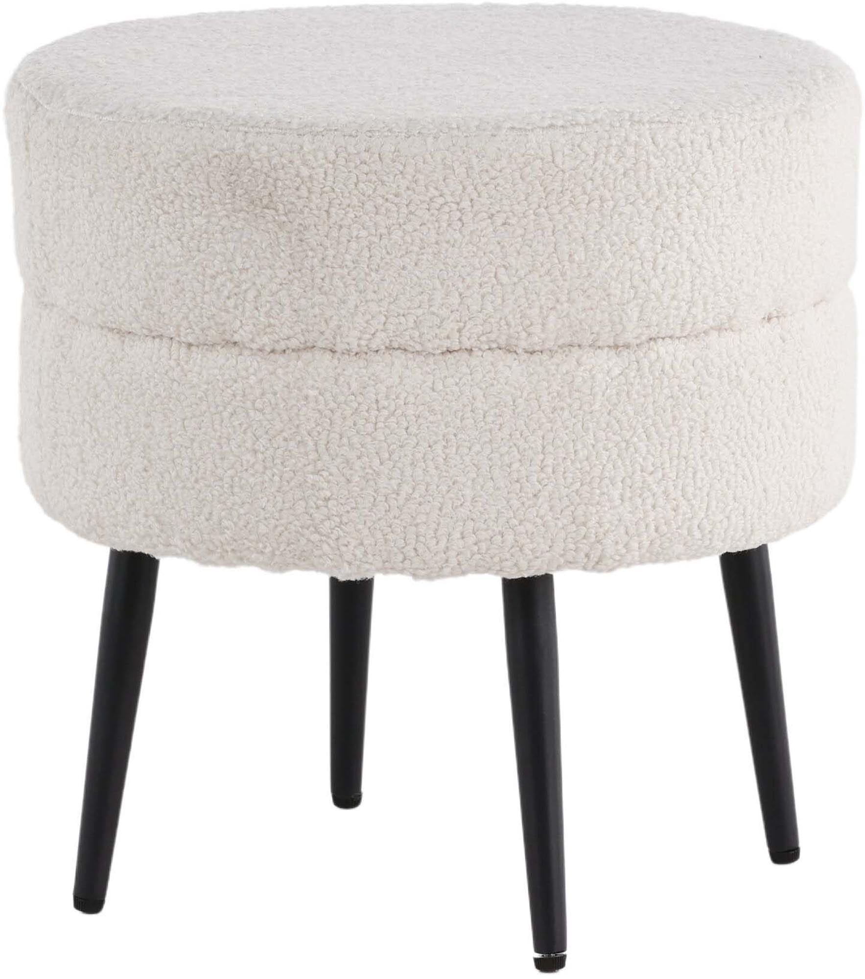 Pot Ottoman / Pouf in Weiss präsentiert im Onlineshop von KAQTU Design AG. Pouf ist von Venture Home
