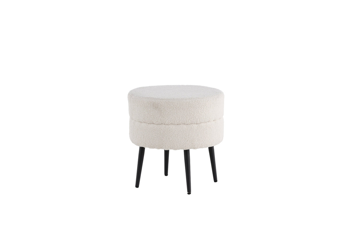 Pot Ottoman / Pouf in Weiss präsentiert im Onlineshop von KAQTU Design AG. Pouf ist von Venture Home