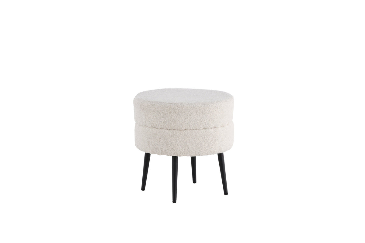 Pot Ottoman / Pouf in Weiss präsentiert im Onlineshop von KAQTU Design AG. Pouf ist von Venture Home