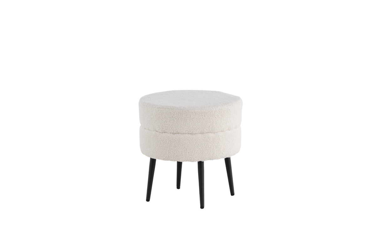 Pot Ottoman / Pouf in Weiss präsentiert im Onlineshop von KAQTU Design AG. Pouf ist von Venture Home
