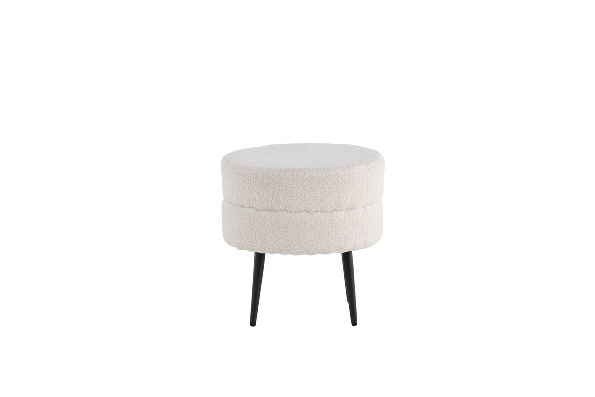 Pot Ottoman / Pouf in Weiss präsentiert im Onlineshop von KAQTU Design AG. Pouf ist von Venture Home