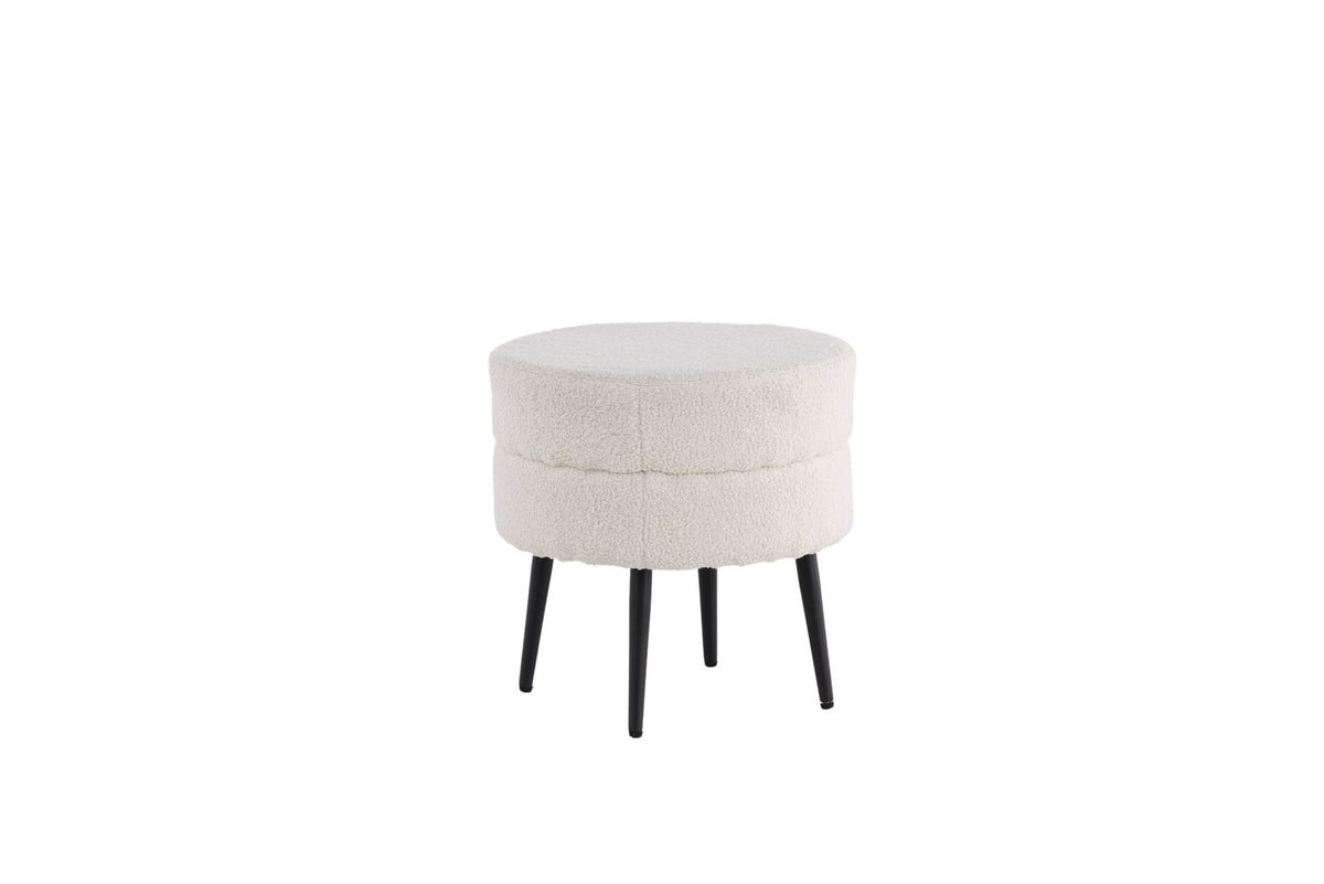 Pot Ottoman / Pouf in Weiss präsentiert im Onlineshop von KAQTU Design AG. Pouf ist von Venture Home