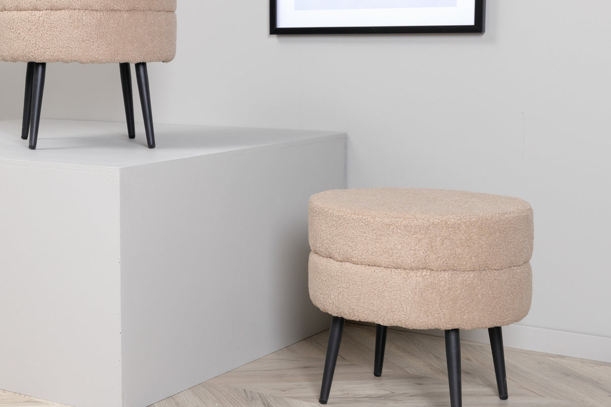 Pot Ottoman / Pouf in Beige präsentiert im Onlineshop von KAQTU Design AG. Pouf ist von Venture Home
