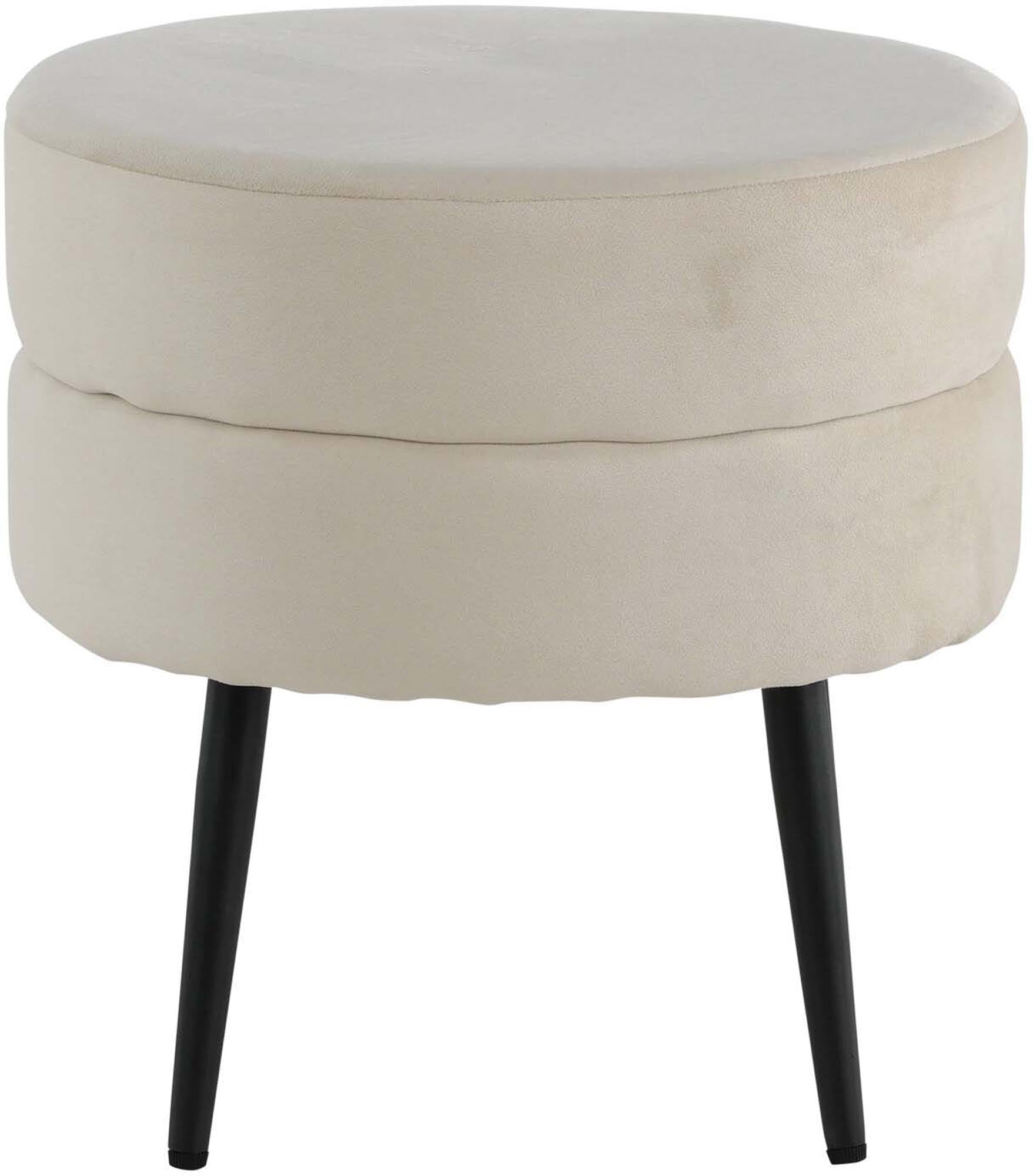 Pot Ottoman / Pouf in Hell beige präsentiert im Onlineshop von KAQTU Design AG. Pouf ist von Venture Home