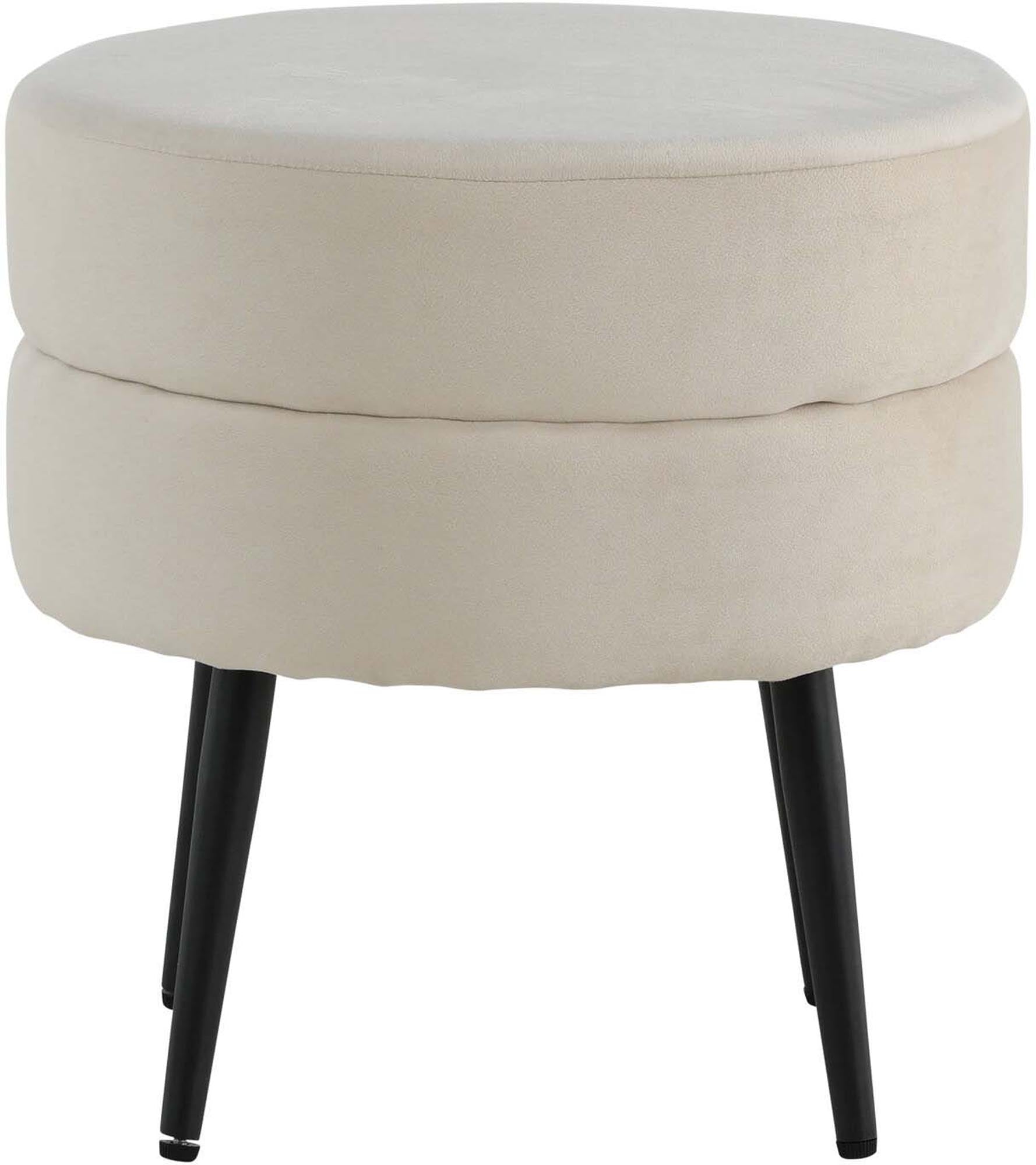 Pot Ottoman / Pouf in Hell beige präsentiert im Onlineshop von KAQTU Design AG. Pouf ist von Venture Home