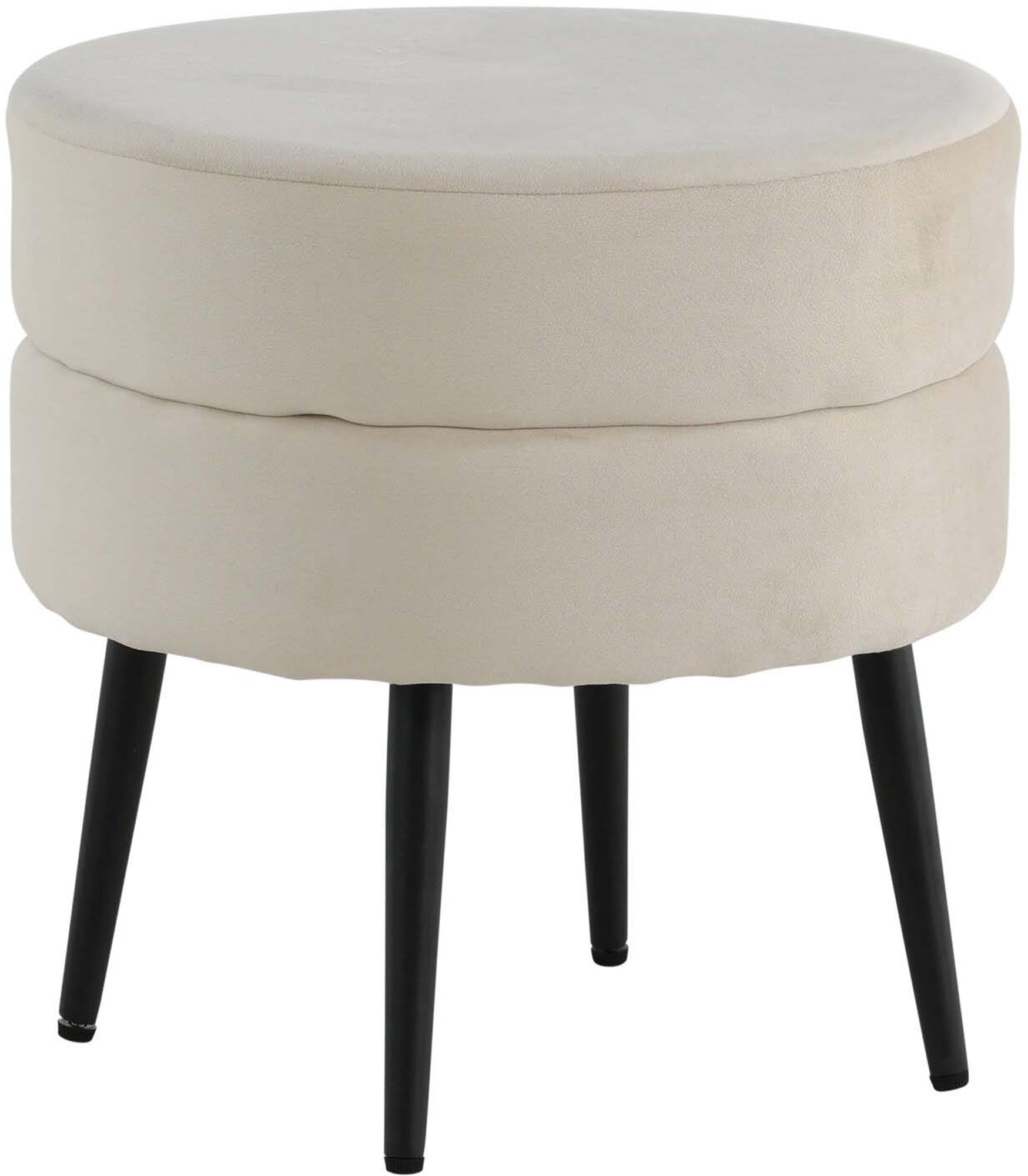 Pot Ottoman / Pouf in Hell beige präsentiert im Onlineshop von KAQTU Design AG. Pouf ist von Venture Home